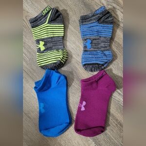 Under Armour Women's Striped and Solid Socks - Green, Blue, Purple